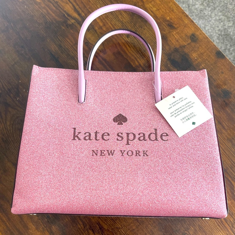 NWT Kate Spade glittery pink purse